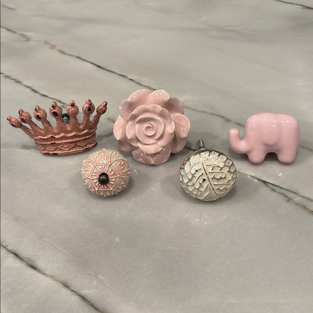 Adorable set of knobs & pulls firm